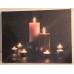 Картина с LED подсветкой: новогодние свечи, выполненная на холсте
